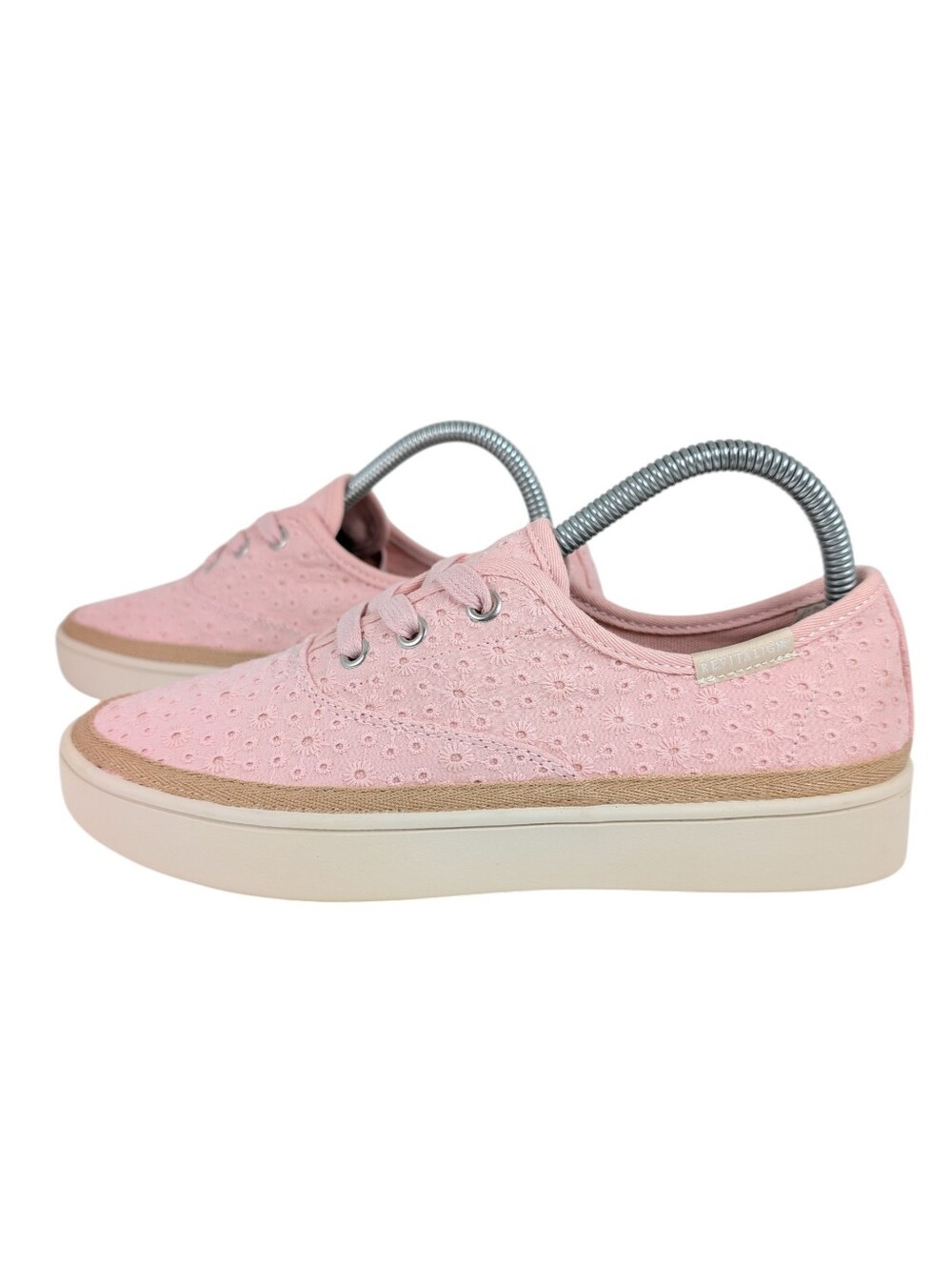 Revitalign Pink Floral Eyelet Lace Up Orthotic Arch Support Sneakers Sz 8